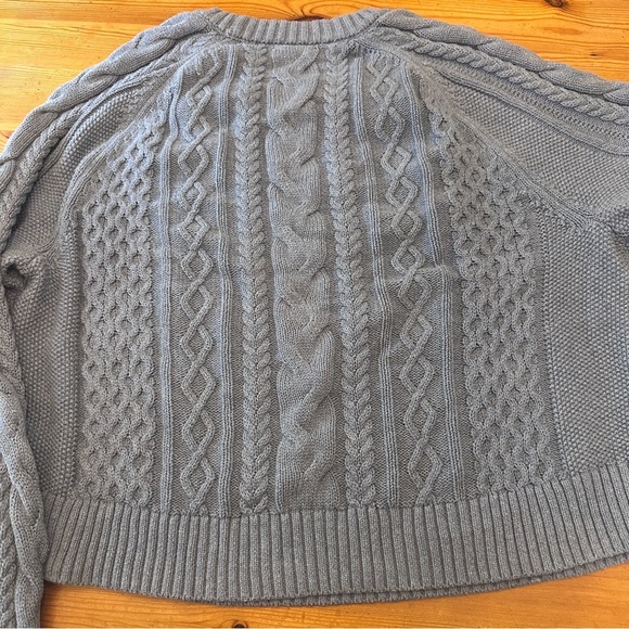 Gap Cable knit sweater XL women blue heather crewneck - Picture 4 of 12
